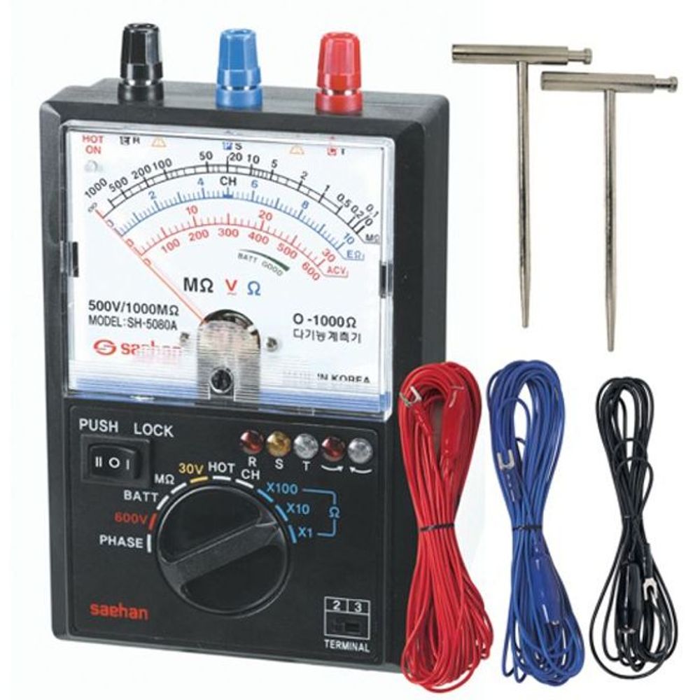 접지저항테스터(아날로그) SH-5080A (절연/접지겸용)