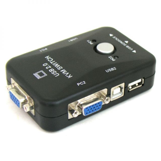 Coms USB KVM 스위치 PC 2대 연결주변장치 연결 가