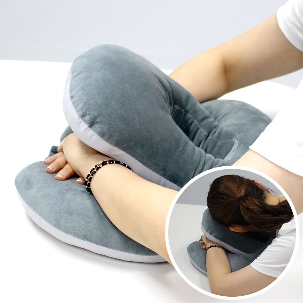 사무실 낮잠용 목베게 목쿠션 그레이 낮잠용목베게 목