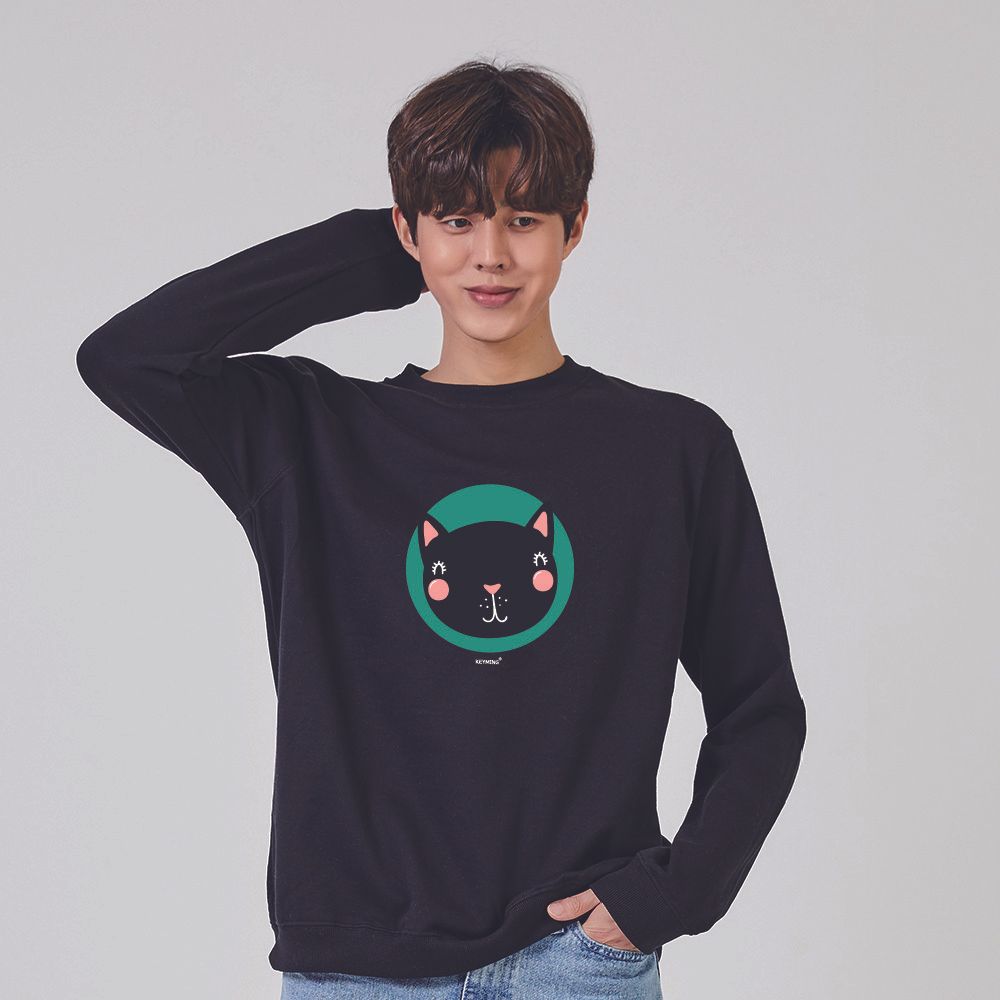 키밍 귀여운 야옹이 포인트 귀여운후드티 캐릭터