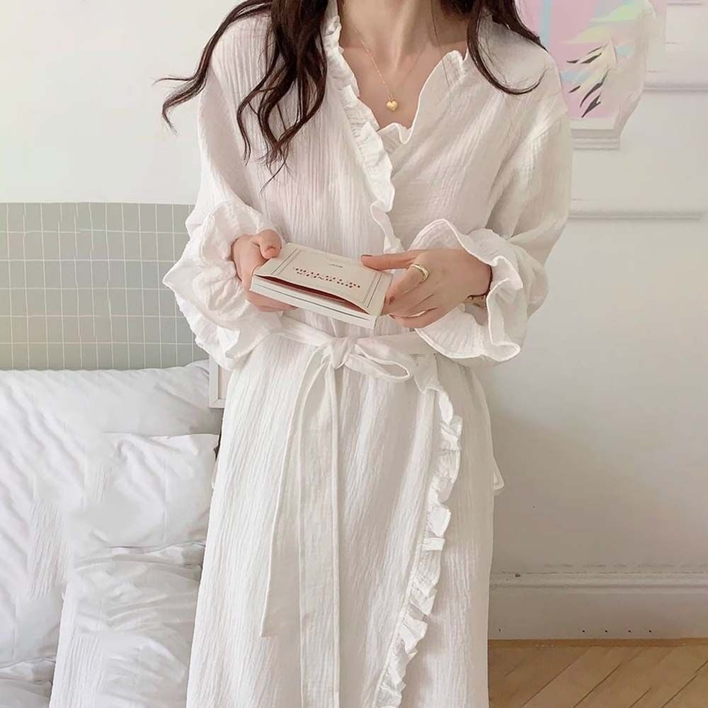 온모어 잠옷 샤워가운 홈웨어 여성잠옷 로브 실내복