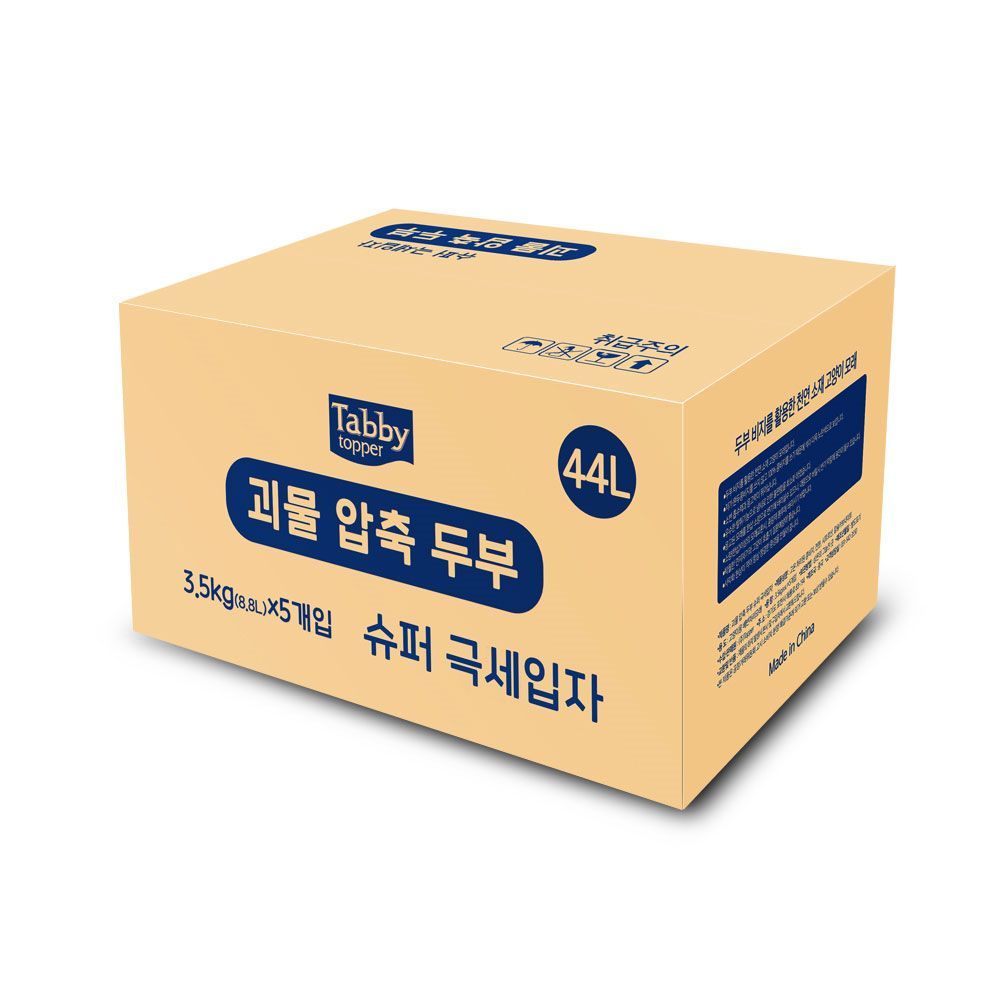 테비 괴물 압축 두부모래 (슈퍼극세입자) 3.5kgX5개입