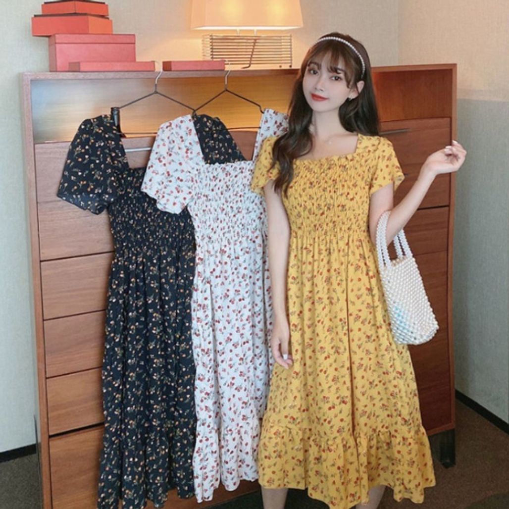 플라워 플라워원피스 러블리 원피스 하객룩 롱원