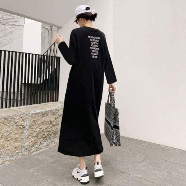 LOVE 화이트 롱원피스 기본 블랙 데이 휴양지 원피스