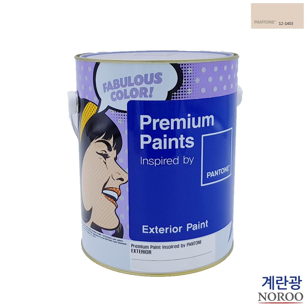 팬톤 외부용 계란광 수성페인트 4L 아이보리12-1403