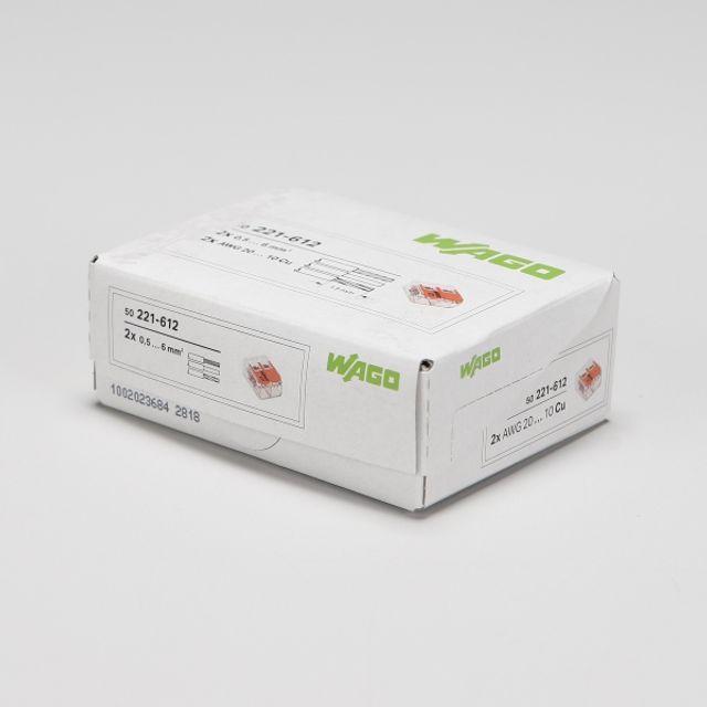 와고 전선 커넥터 221-612 단선 연선 50개입/BOX판매