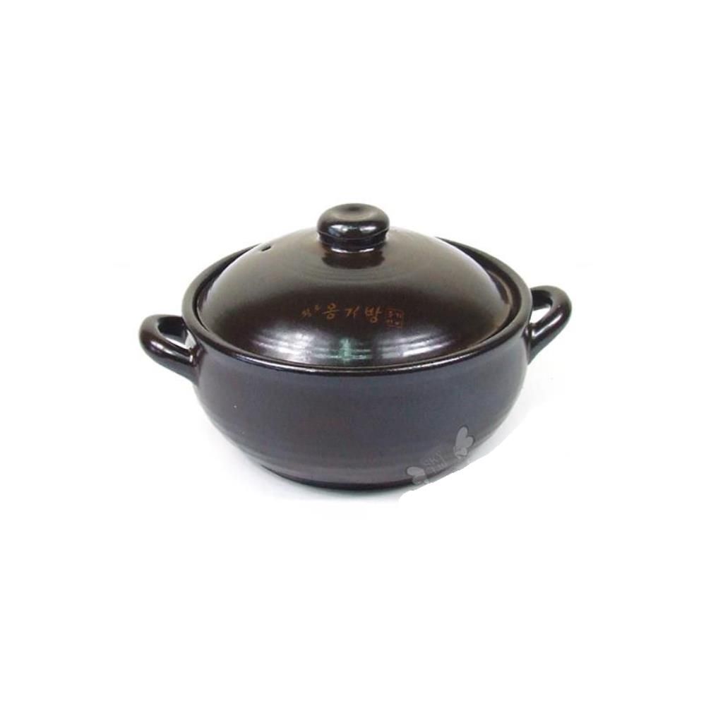 찌게뚝배기 황토 23x18x13cm 내구성 뚝배기 좋은 항아