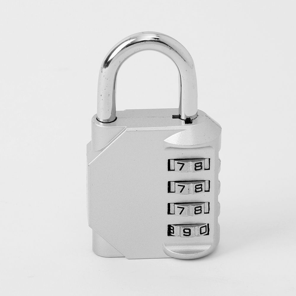 심플락 4자리 번호 자물쇠 실버 사물함자물쇠