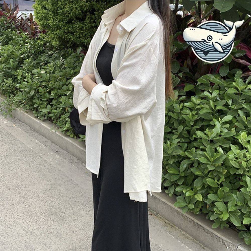 여름 바캉스 카라 긴팔 셔츠 드레스 원피스