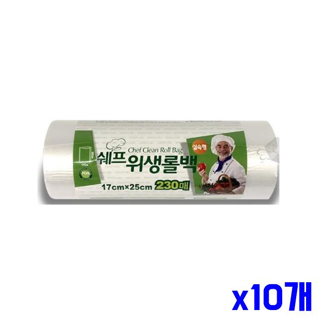 롤타입 17x25 롤백 대용량 230매 x10개 위생 롤팩