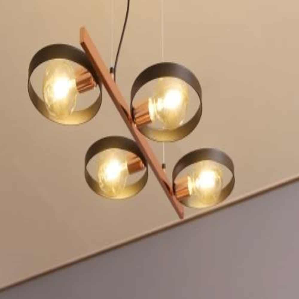 4등 팬던트 블랙로즈골드 다이닝조명 식탁등기구