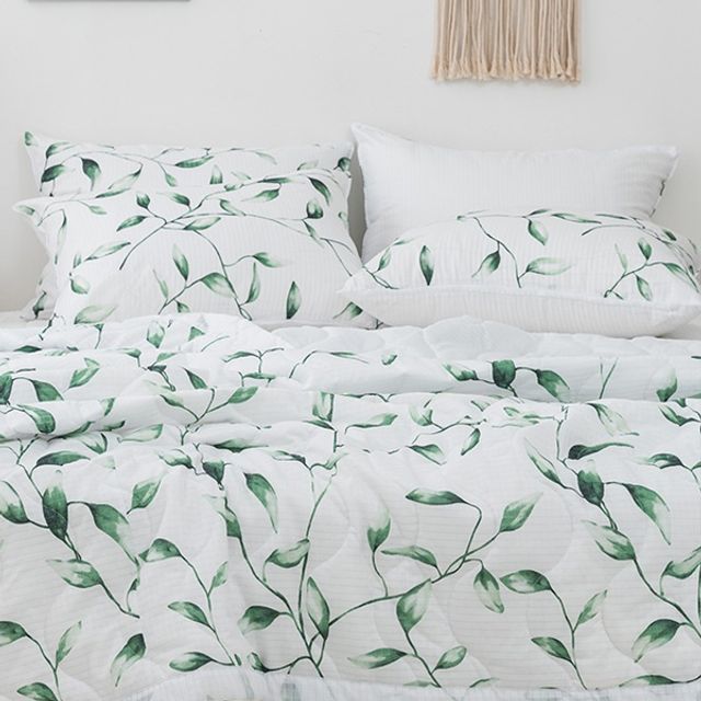 BEDCOVER 여름 이불 나뭇잎 인견 이불 Q