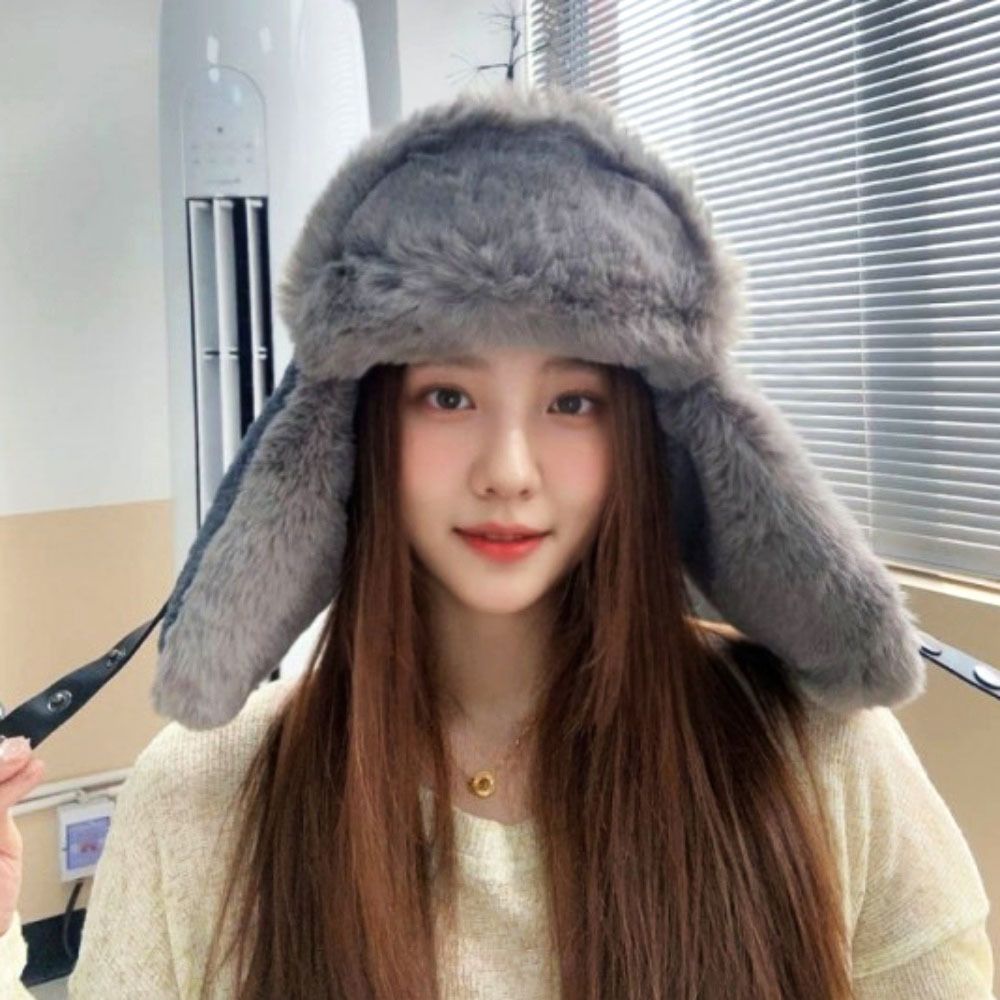 겨울 모자 그레이 뽀글이 귀돌이 털 군밤