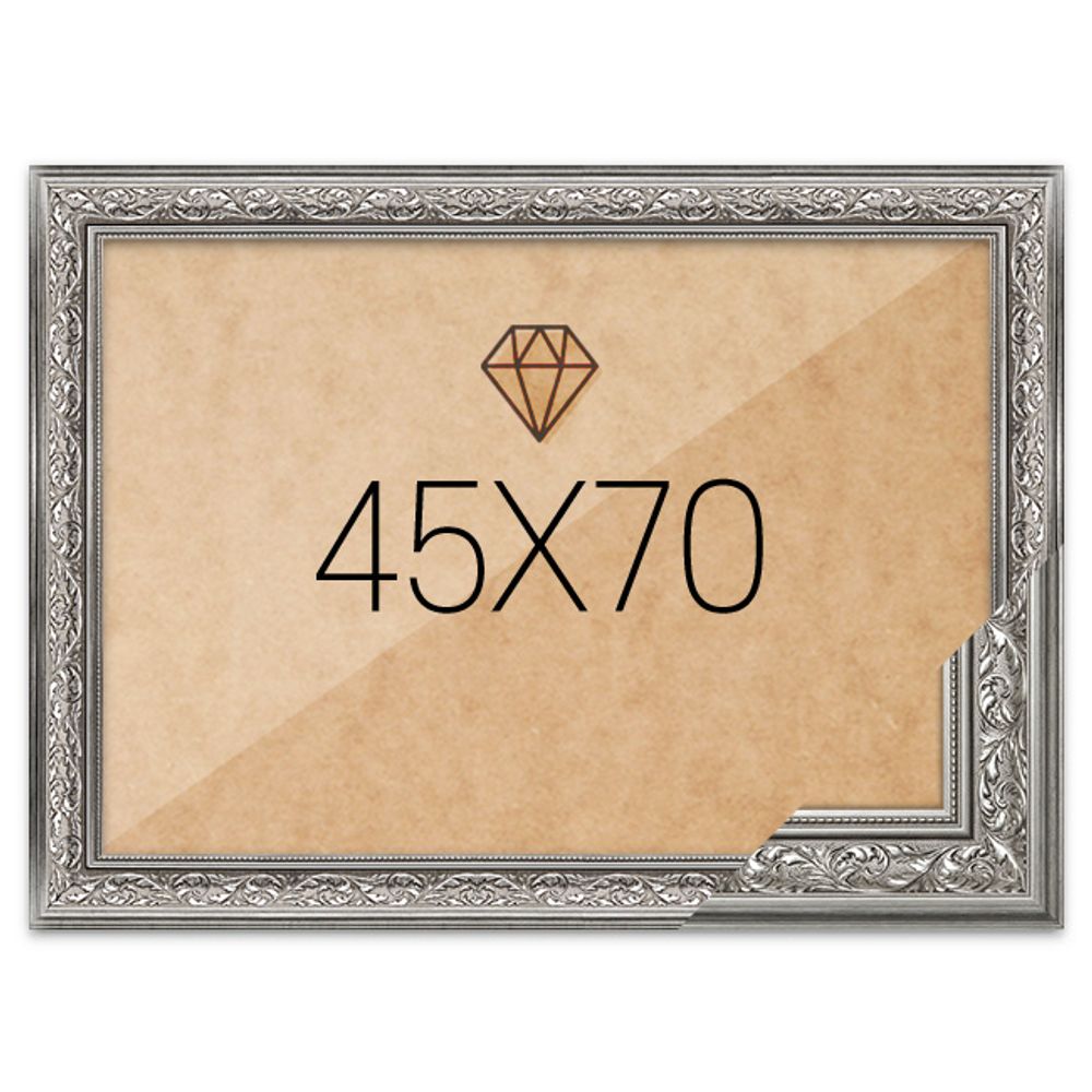 보석십자수액자 45x70 프리미엄 클래식실버