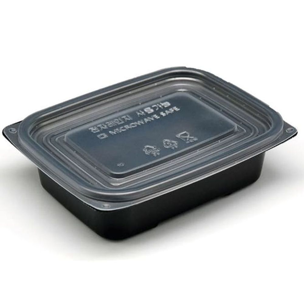 일회용 용기 배달 포장 전자렌지 용기 검정500ml 100P
