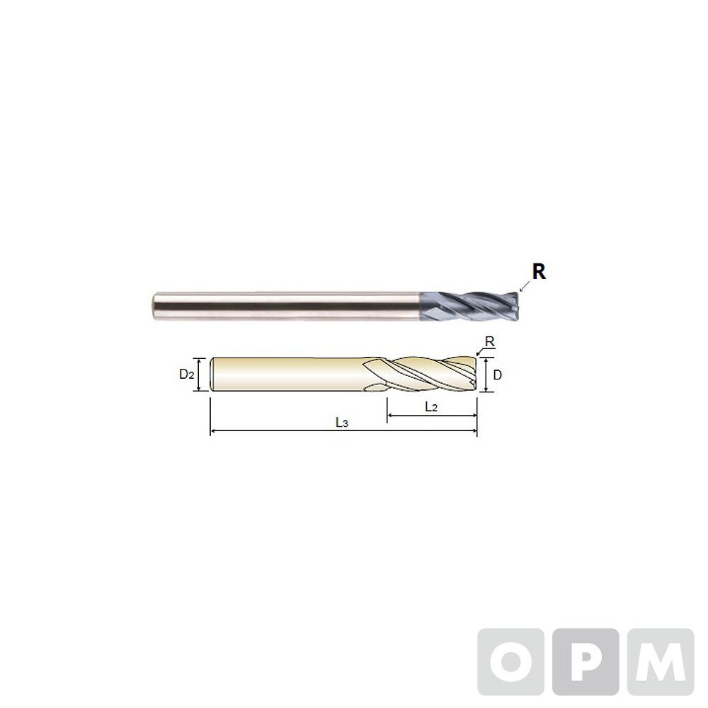 4G MILLS 코너래디우스 엔드밀 4F D3(R1)X6X8X60