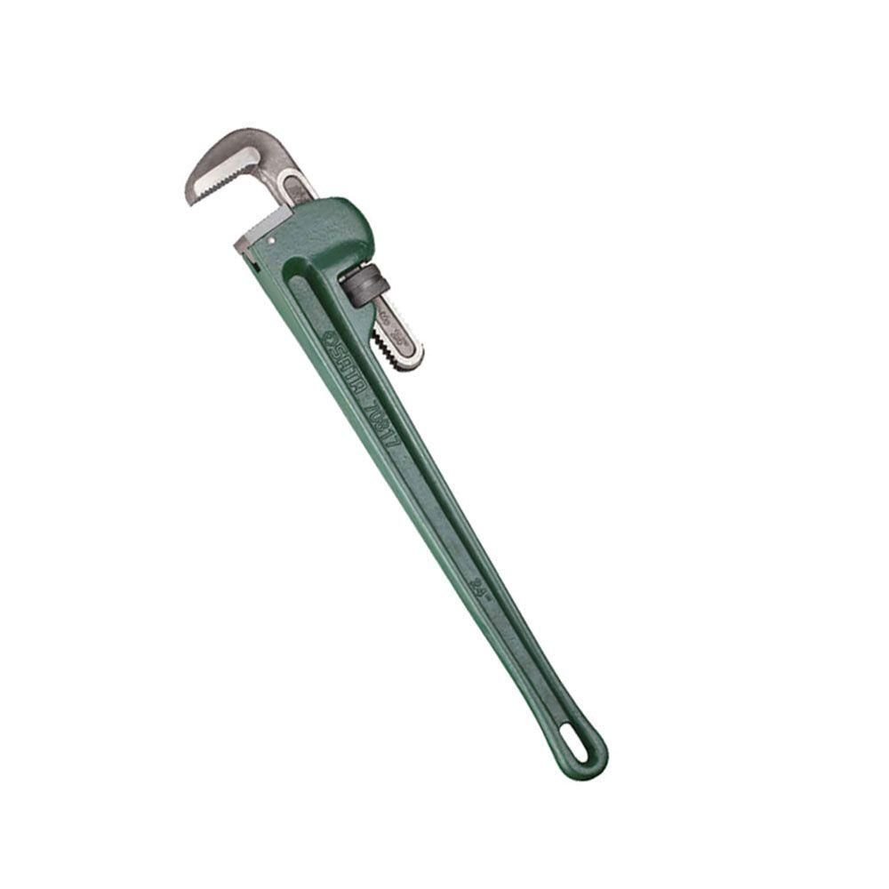 사타 파이프 렌치 450mm 수공구 배관 수도 공사 작업