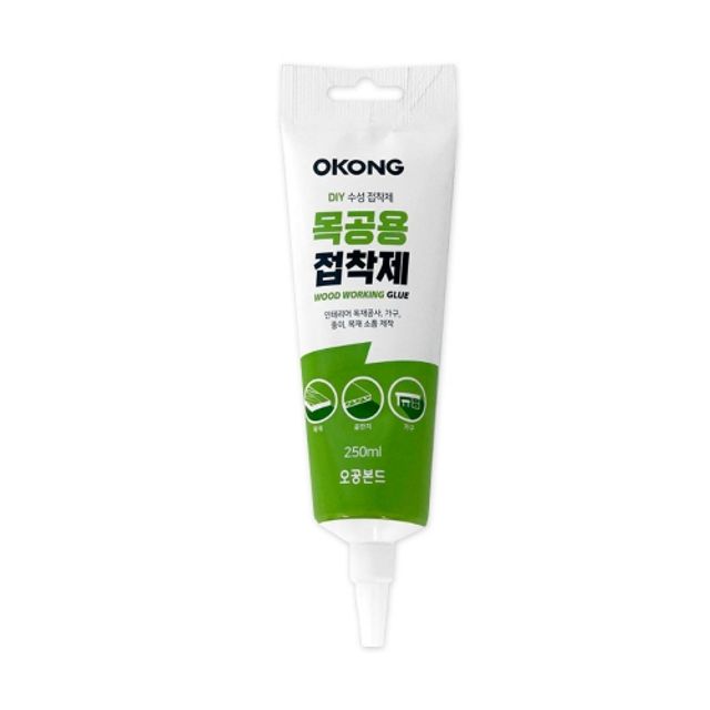 (오공) 수성글루 튜브 250ml 목공용 갑(8개입)