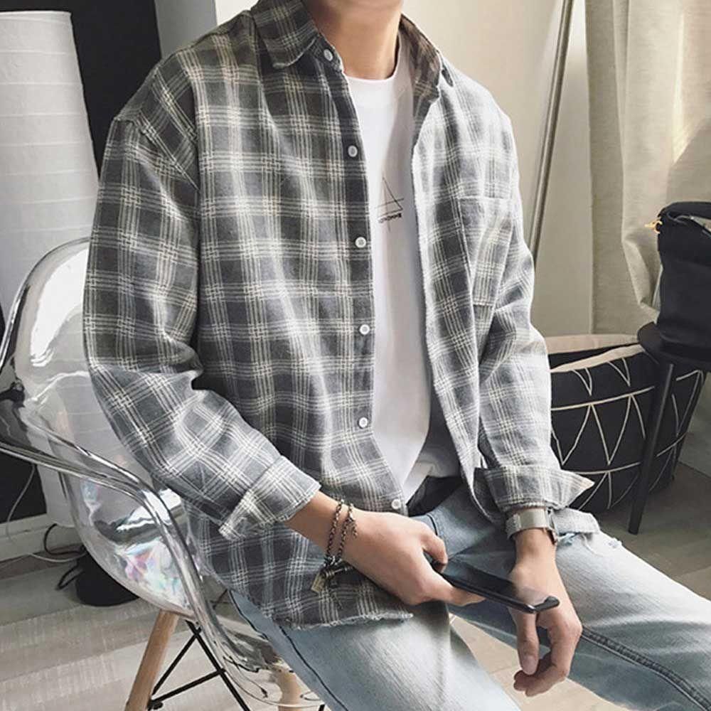 체크 남방 여름 스타일 데일리룩 패션 봄패션 남자