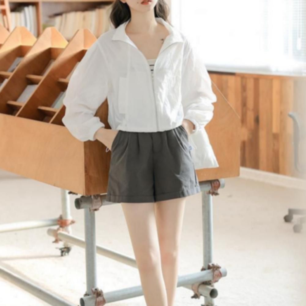 여성 바람막이 스트링 트랙자켓 봄가을 점퍼