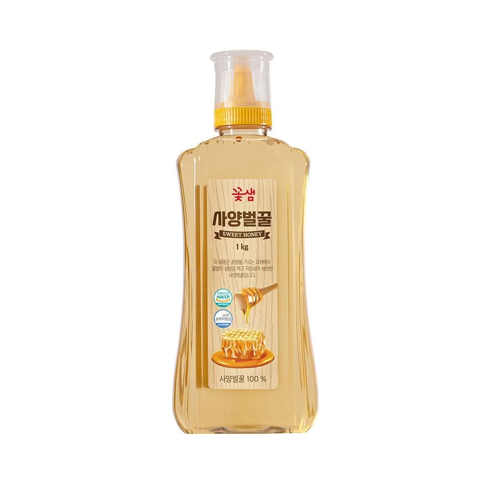 꽃샘 사양벌꿀 1kg 국내산 튜브형