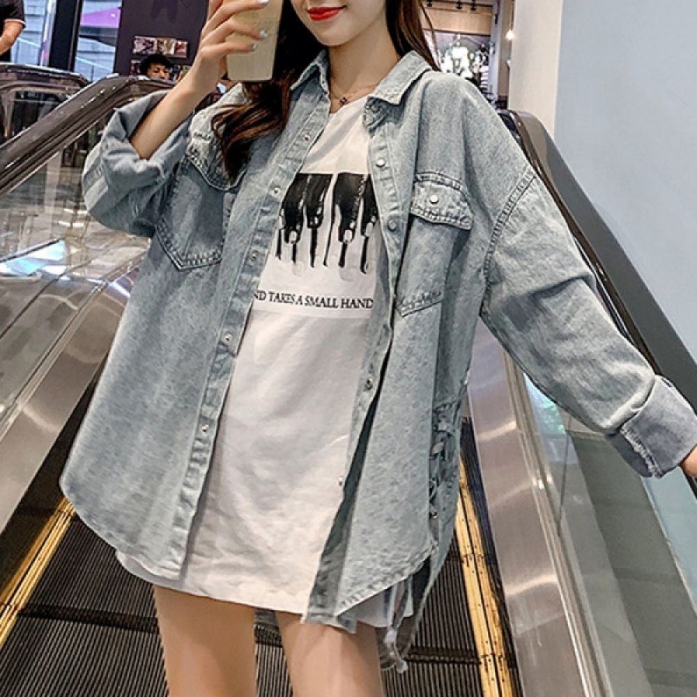 여름 롱 Krismile 데 바니포켓 면 여
