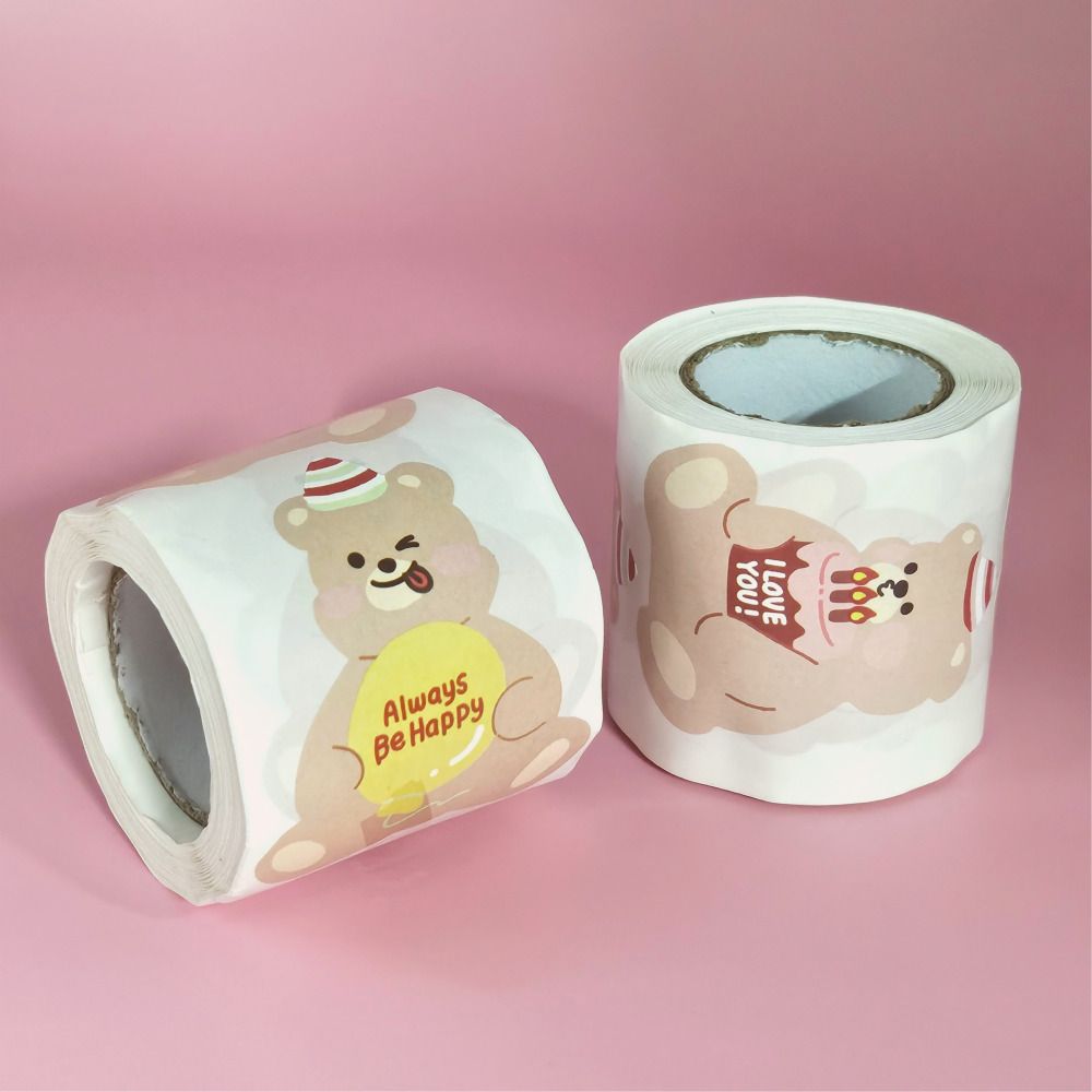 빅베어 곰돌이 롤 스티커 200p 구디백 스티커