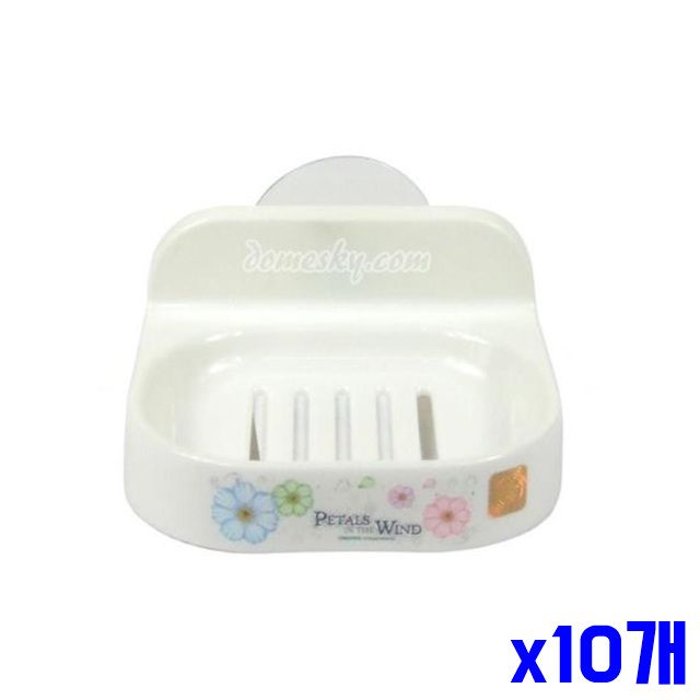 x10개 비누대 12x11.5x5.5cm 비누곽 화이트 흡착 비누
