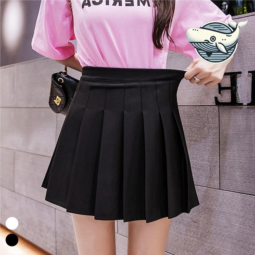 여성 프릴 블랙 미니스커트 일상용 편안한