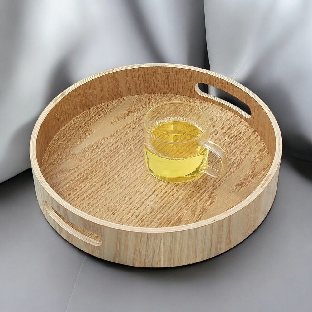 게더릭 키친 손잡이 원형 우드트레이 (25cm)