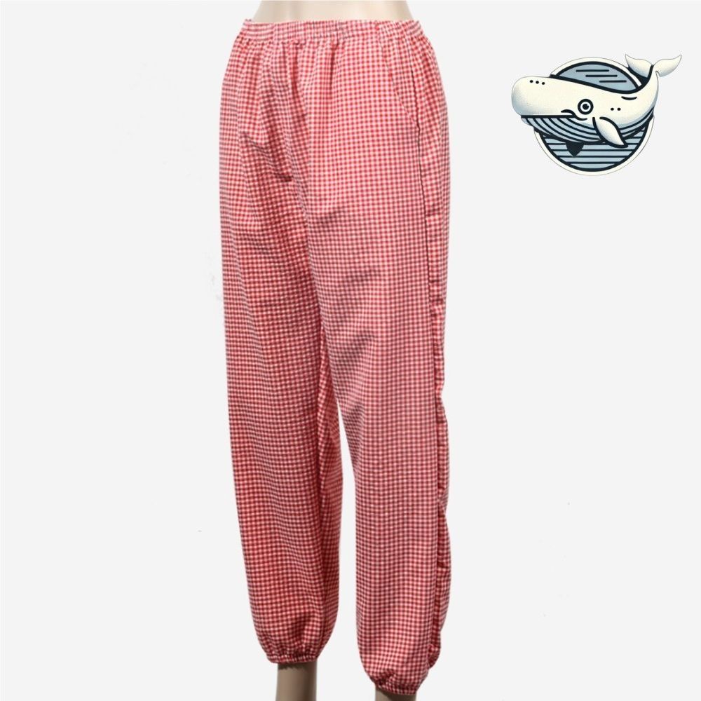 여성 체크 패턴 수면바지 주머니 디자인 데일리