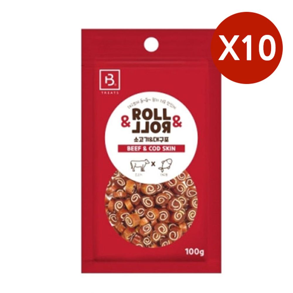 대구포말이 100G 10P 애견 소고기 대구 져키 훈련