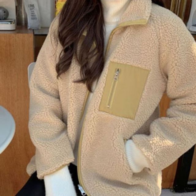 후드 여성 집업 양면 후 자켓 점퍼 포켓 플리