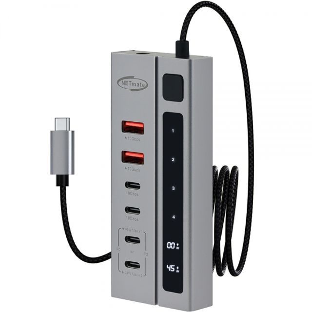NM-UBC3124 USB3.2 C타입 6포트 허브 PD충전 2포트