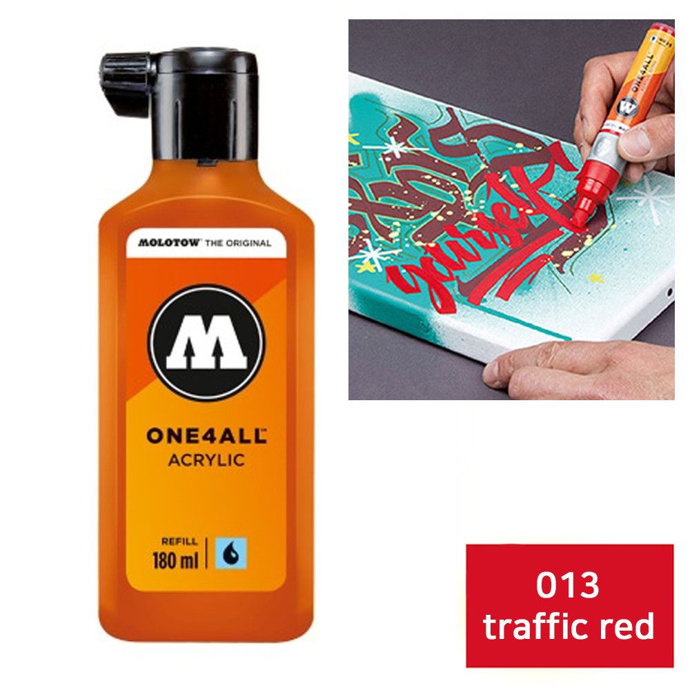 모로토우 원포올 마카 리필 180ml 013 traffic red