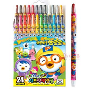 아이티알,NE 뽀로로 샤프식 색연필 24색 캐릭터 색연필세트 학용품