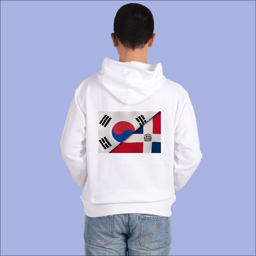 후드티 화이트색상 아프리카 유럽 아시아 아메리카