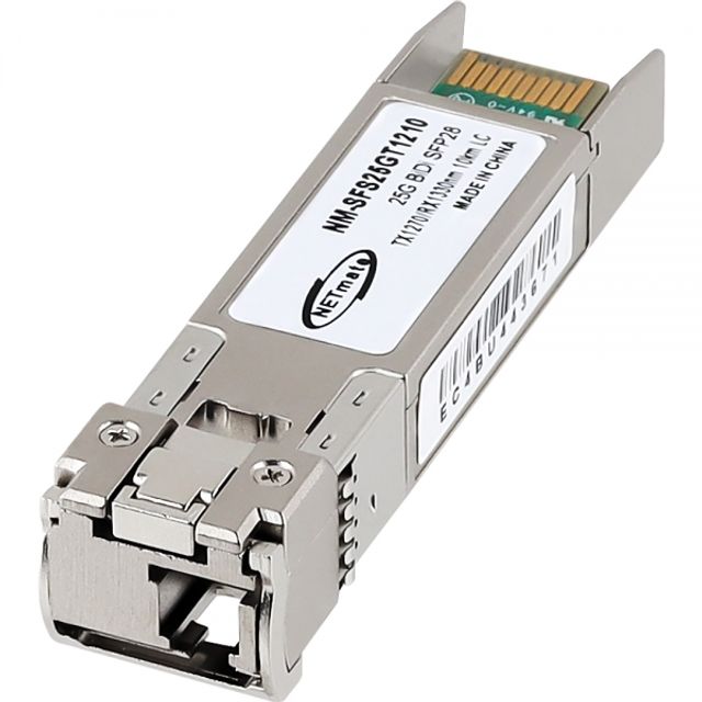 25G 싱글모드 SFP28 BiDi 광 모듈 TX1270nm RX1330nm