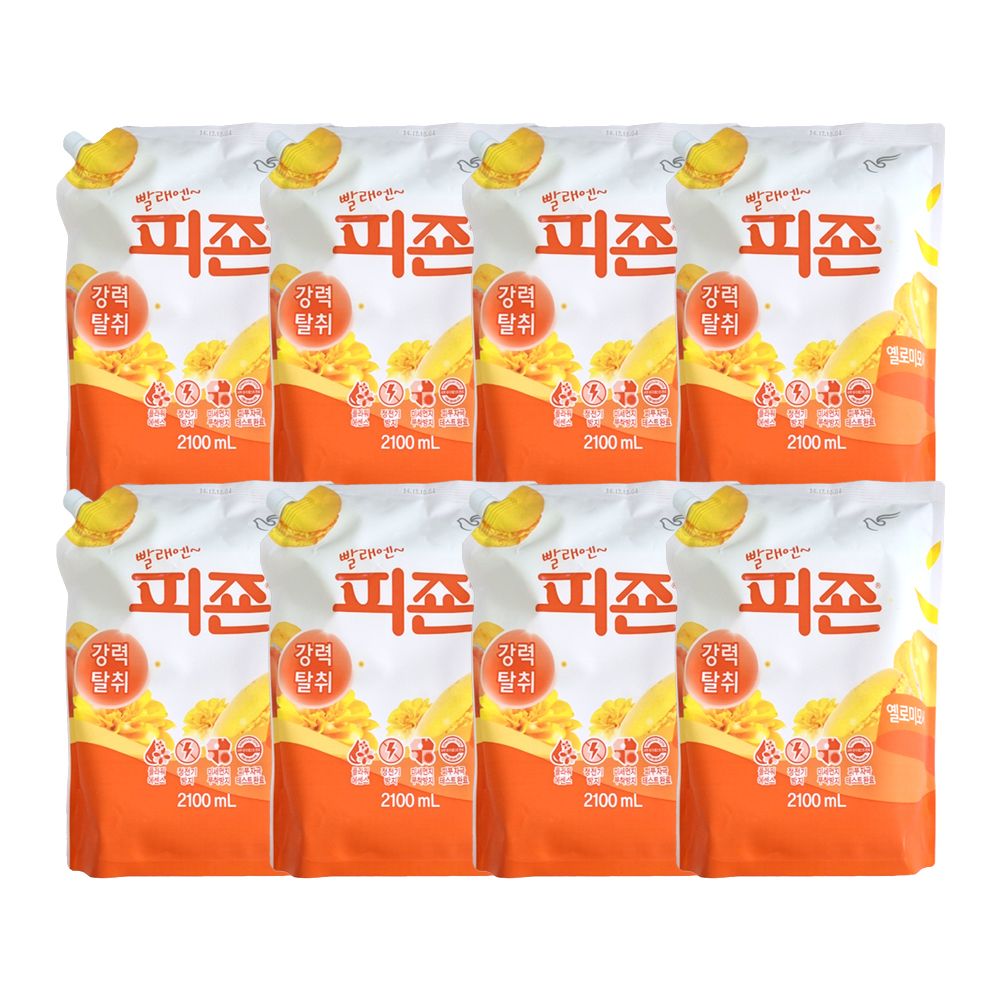 피죤 옐로우미모사 리필용 2100ml 8입 -1박스