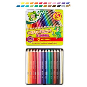 아이티알,NE 졸리 목색연필 24색 어린이 나무 우드 수채 색연필