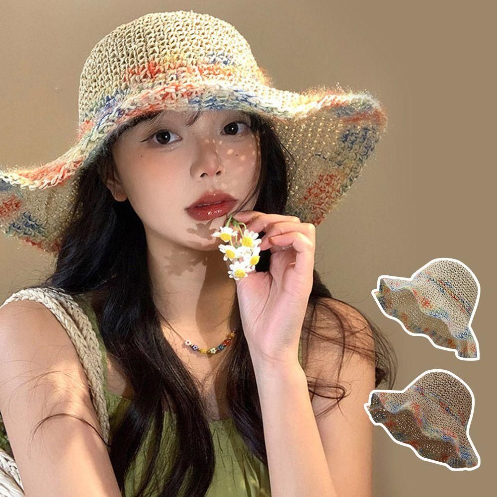 패션 바닷가 휴양지 여자 30대 버킷햇 밀짚 여름 20대