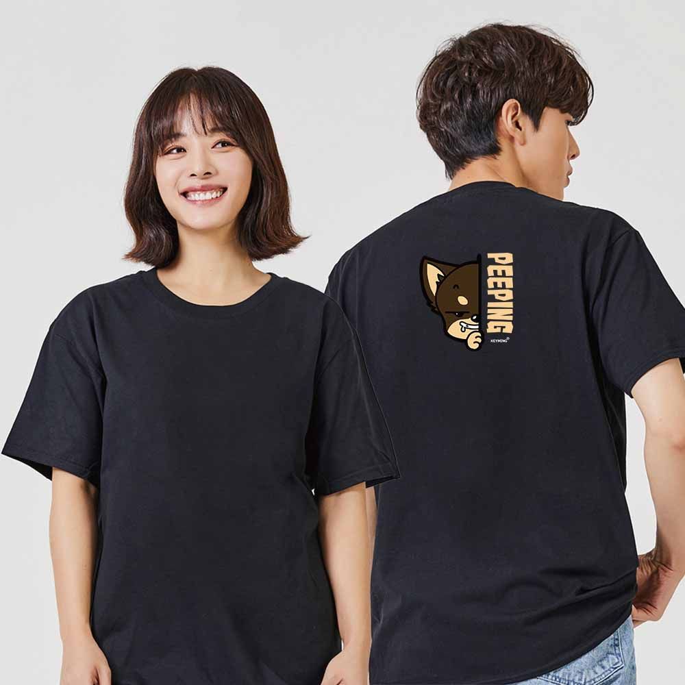 강아지 디지털프린팅 인쇄티셔츠 반팔티 오버핏