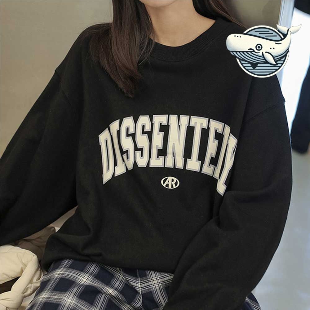 트렌디 레터링 오버핏 블랙 긴팔티 남녀공용