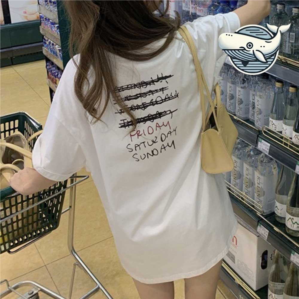 여름 데일리 루즈핏 반팔티 캐주얼 프린팅