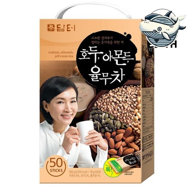 건강한 호두 아몬드 율무차 아침 차로 좋은