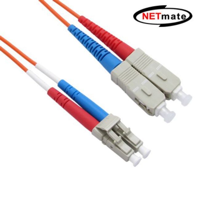 NETmate 광점퍼 코드 광케이블 LC-SC-2C 멀티 75m