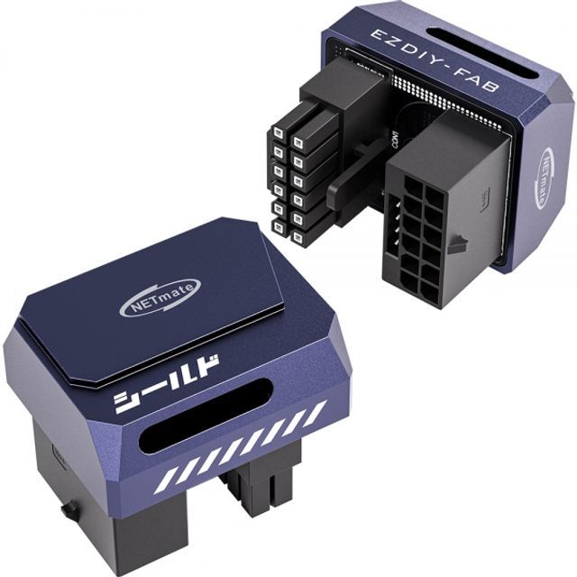 12V-2x6 변환 어댑터 알루미늄 퍼플 STD 180도 EZDIY