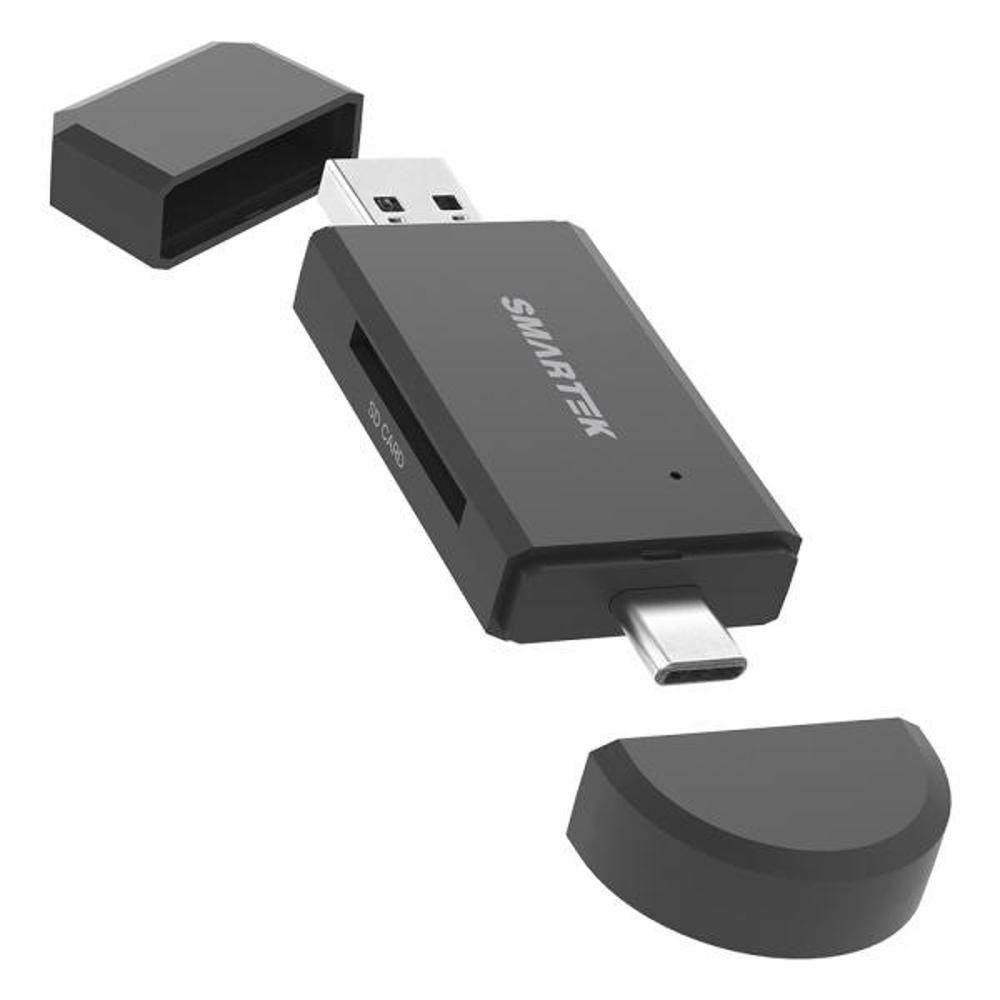 스마텍 OTG 카드리더기 C타입+USB 멀티허브 ST-AH200