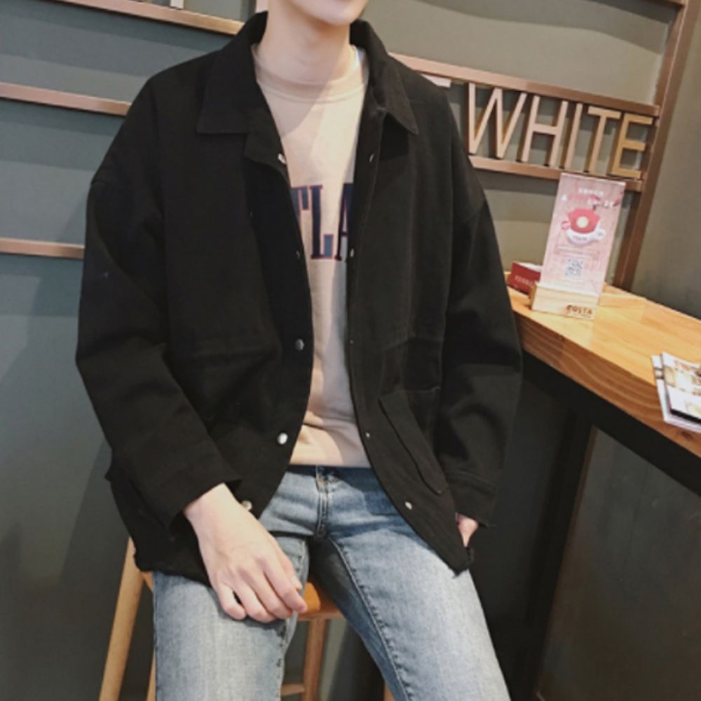 남자 데님 자켓 블랙 카키 2컬러 026