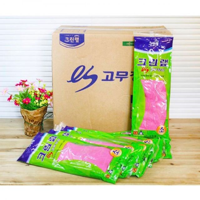 크린랩 ES 고무장갑 (소) 100개입 주방장갑 설거지